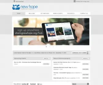 Sharingnewhope.org(Church) Screenshot