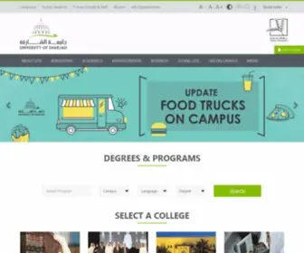 Sharjah.ac.ae(University of Sharjah) Screenshot