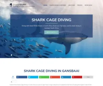 Sharkcagediving.mobi(Shark Cage Diving in South Africa) Screenshot