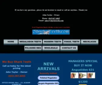 Sharksteeth.com(Home of the Megalodon Tooth) Screenshot