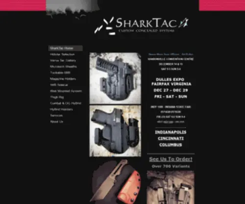Sharktac.com(SharkTac USA Conceal Carry Systems) Screenshot