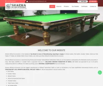 Sharmabilliards.com(Billiard Tables manufacturers) Screenshot