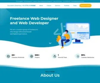 Sharmasaurabh.com(Freelance Web Developer in India) Screenshot