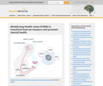 Sharpbrains.com(Neuroplasticity, Brain Fitness and Cognitive Health News) Screenshot