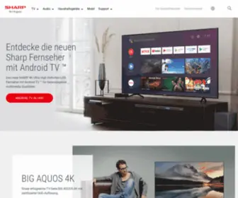Sharpconsumer.de(Sharp Deutschland) Screenshot