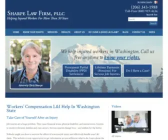 Sharpelawfirm.org(Seattle Workers Compensation Attorney Explains L&I Benefits & Settlements) Screenshot
