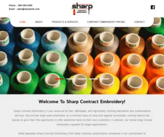 Sharpemb.com(Sharp Contract Embroidery) Screenshot