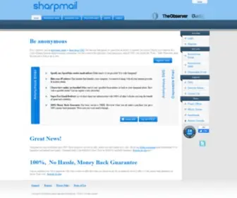 Sharpmail.co.uk(Anonymous Email) Screenshot