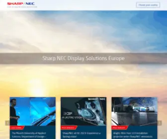 SharpneCDisplays.eu(Sharp NEC Display Solutions Europe) Screenshot