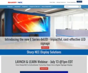 SharpneCDisplays.us(NEC Display Solutions) Screenshot