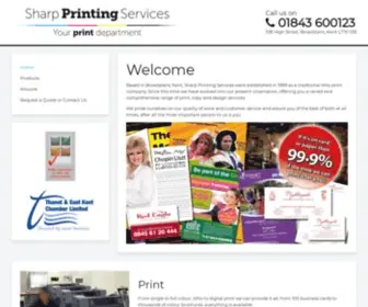 Sharpprinting.co.uk(Fast, local business printing services in Broadstairs) Screenshot