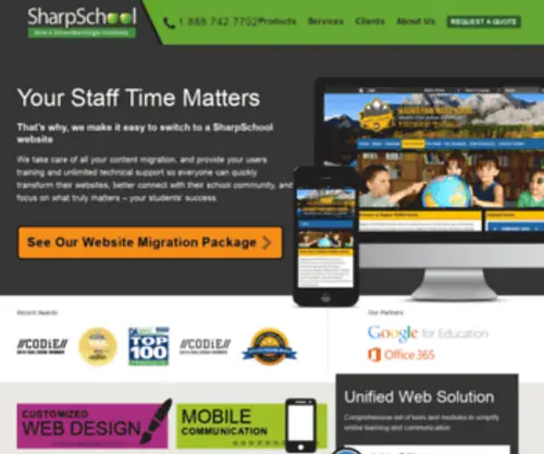 Sharpschool.com(School district web hosting) Screenshot