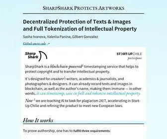 Sharpshark.io(Blockchain legal tech for copyright protection) Screenshot