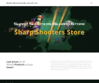 SharpshootersbilliardStore.com(Sharp Shooters Store) Screenshot