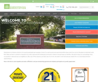 Sharpstowncivic.org(A Deed Restricted Community) Screenshot