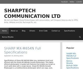 Sharptech.com.ng(SHARPTECH COMMUNICATION LTD) Screenshot
