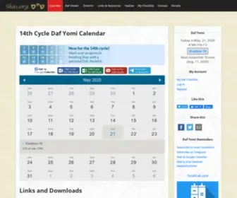 Shas.org(14th Cycle Daf Yomi Calendar) Screenshot