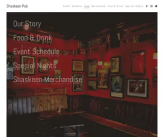 Shaskeenirishpub.com(Shaskeen Pub) Screenshot