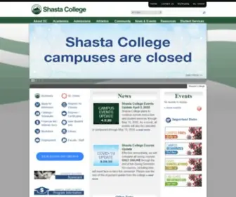 Shastacollege.edu(Shasta College) Screenshot