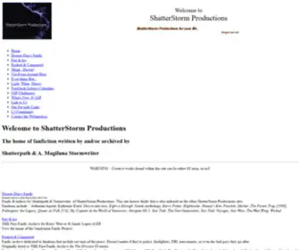 Shatterstorm.net(The ShatterStorm Productions FemSlash Advent Calendar) Screenshot