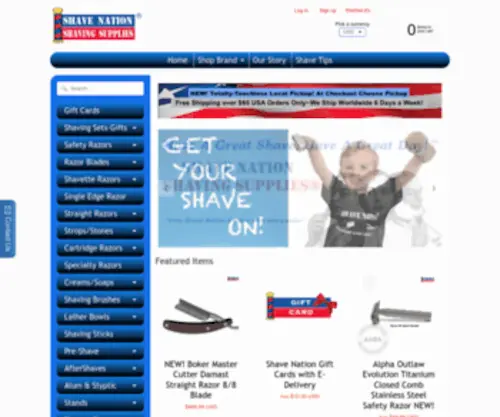 Shavenation.com(Shave Nation Shaving Supplies®) Screenshot