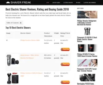 Shaverfreak.com(Best Electric Shaver Reviews) Screenshot