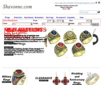 Shavonne.com(Shavonne Wholesale Fashion Jewelry and Geneva Watches) Screenshot