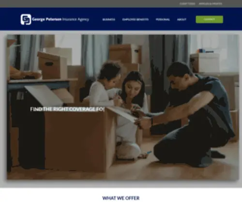 Shawandpetersen.com(George Petersen Insurance Agency) Screenshot