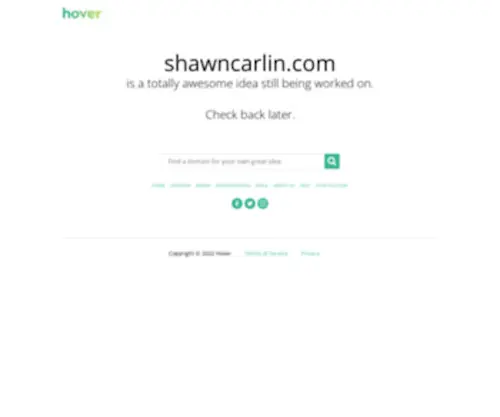 Shawncarlin.com(Shawn Carlin) Screenshot