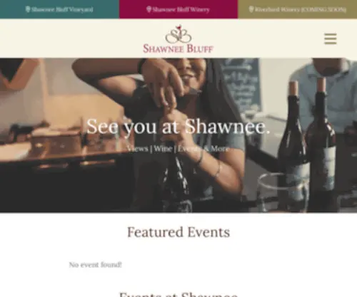 Shawneebluffwinery.com(Shawnee Bluff Winery & Vineyard) Screenshot