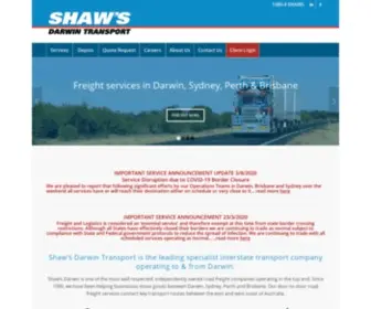 Shaws.net.au(Shaws Darwin Transport) Screenshot