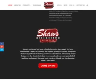 Shawsicecream.com(Shaw's Ice Cream) Screenshot