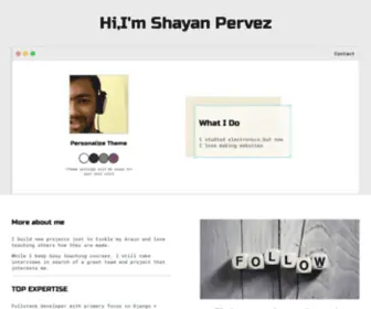 Shayanpervez.com(Shayan Pervez) Screenshot