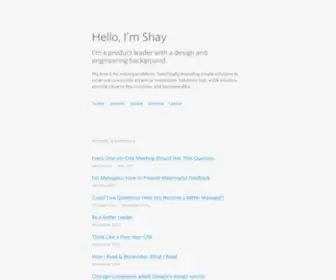 Shayhowe.com(Leadership, Product, Design, & Marketing) Screenshot