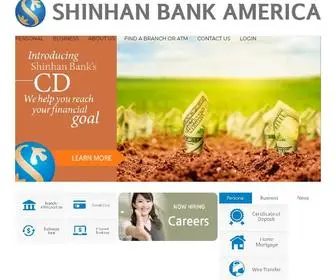 Shbamerica.com(SHINHAN BANK AMERICA) Screenshot