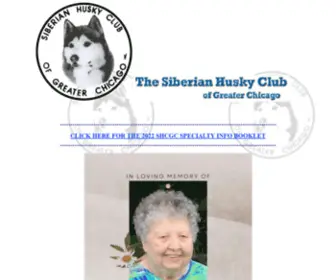 SHCGC.com(The Siberian Husky Club of Greater Chicago) Screenshot