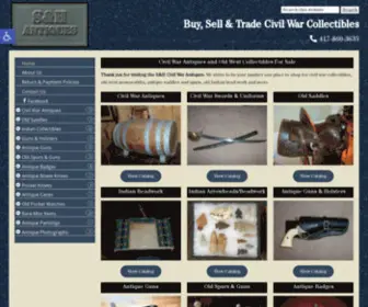 Shcivilwarantiques.com(Civil War Antiques) Screenshot