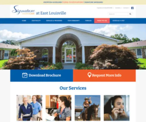 Shcofeastlouisville.com(Signature HealthCARE of East Louisville) Screenshot