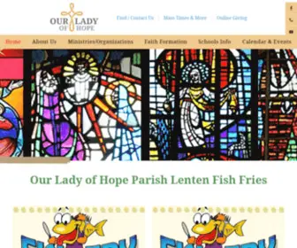 SHCPGH.org(Our Lady of Hope Parish) Screenshot