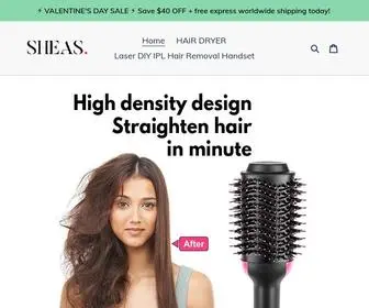 Sheas.co(Discounts on Dryers & Styles products) Screenshot