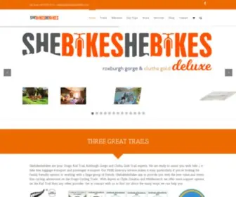 Shebikeshebikes.co.nz(Otago Rail Trail) Screenshot