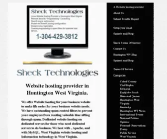 Sheck.com(Website hosting provider in Huntington West Virginia) Screenshot