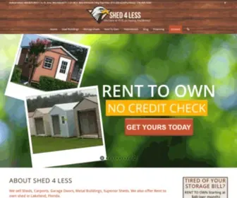 Shed4Less.com(Sheds, Carports, Garage Doors, Metal Buildings and more) Screenshot