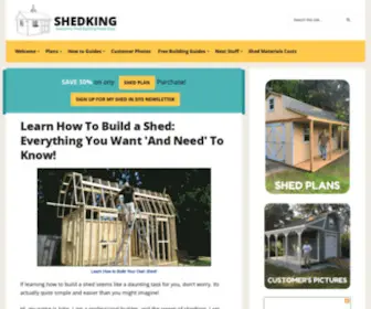 Shedking.net(How to Build a Shed) Screenshot