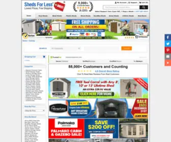 Shedsforlessdirect.com(Sheds For Less) Screenshot