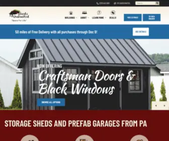 Shedsunlimited.net(Prefab Sheds and Garages) Screenshot