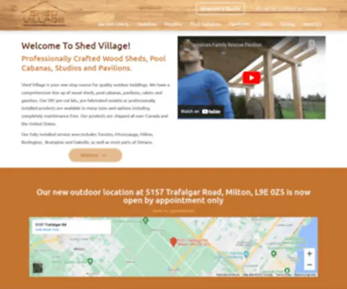 Shedvillage.com(Professionally Crafted Wood Sheds) Screenshot