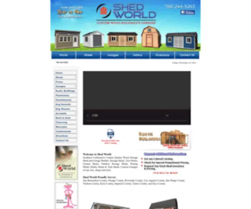 ShedWorld.com(Southern California Wood Storage Shed) Screenshot