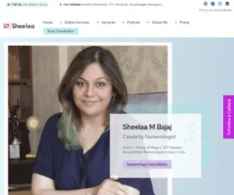 Sheelaa.com(Sheelaa M Bajaj Celebrity Numerologist and Tarot Card Reader in Mumbai) Screenshot