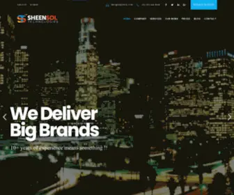 Sheensol.com(SheenSol Technologies works in website design) Screenshot